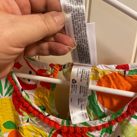 Disney Store XS Dress Mickey Mouse Fruit Summer Dress Short Length Slip Lined - Picture 7 of 10